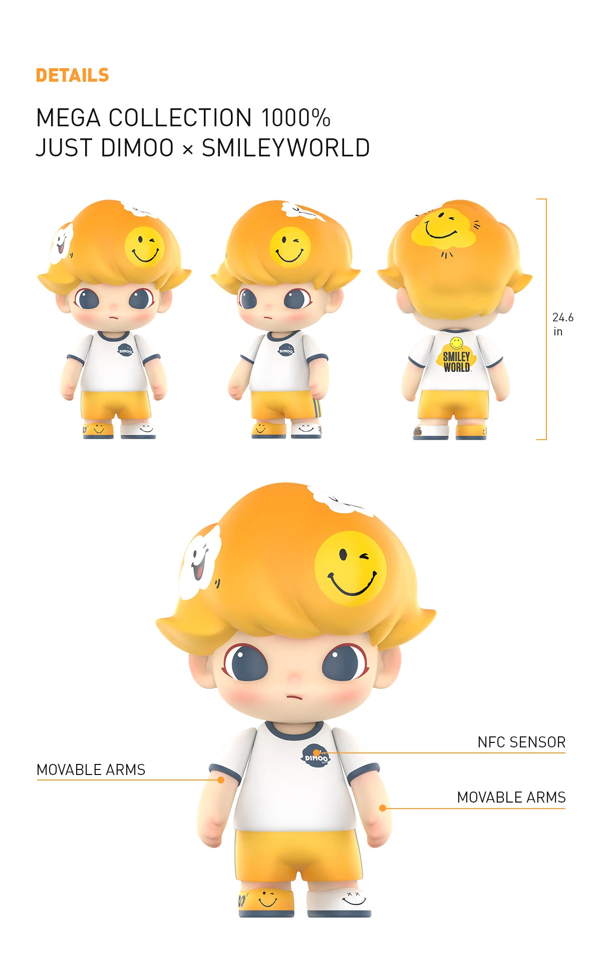 MEGA COLLECTION 1000% JUST DIMOO × SmileyWorld MEGA COLLECTION 1000% JUST DIMOO × SmileyWorld -Pop Mart Sale Shop