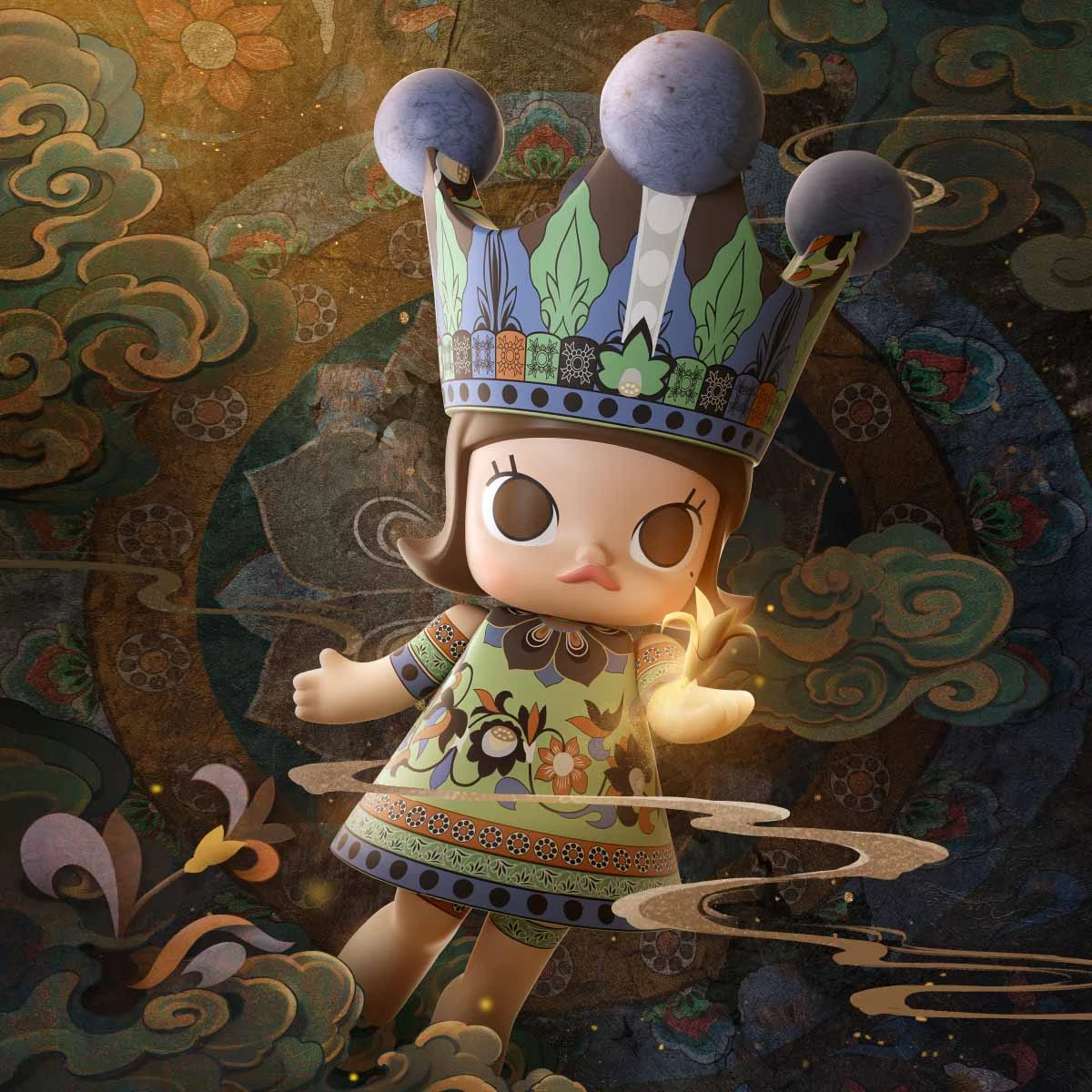 MEGA ROYAL MOLLY 1000% Shana Chang. Dun Huang MEGA ROYAL MOLLY 1000% Shana Chang. Dun Huang -Pop Mart Sale Shop