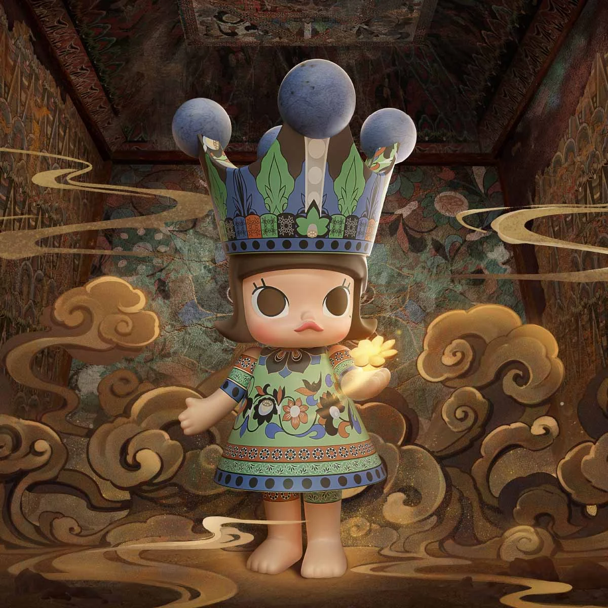 MEGA ROYAL MOLLY 1000% Shana Chang. Dun Huang MEGA ROYAL MOLLY 1000% Shana Chang. Dun Huang -Pop Mart Sale Shop