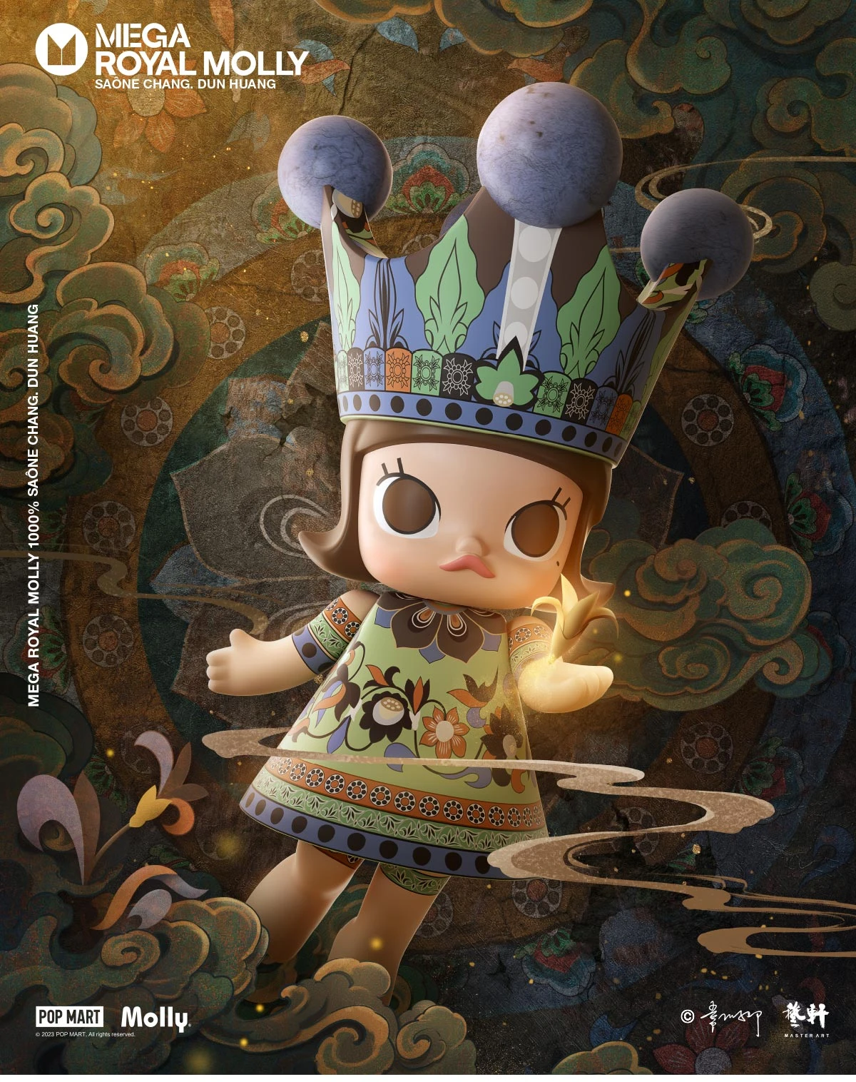MEGA ROYAL MOLLY 1000% Shana Chang. Dun Huang MEGA ROYAL MOLLY 1000% Shana Chang. Dun Huang -Pop Mart Sale Shop