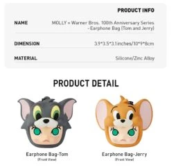 MOLLY X Warner Bros. 100th Anniversary Series-Earphone Bag (Tom And Jerry) -Pop Mart Sale Shop 20231110 152832 437415 1200x1169
