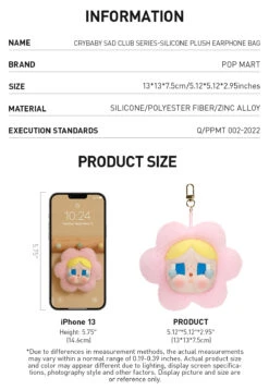 CRYBABY Sad Club Series-Silicone Plush Earphone Bag -Pop Mart Sale Shop 20240102 152637 975307 1200x1739