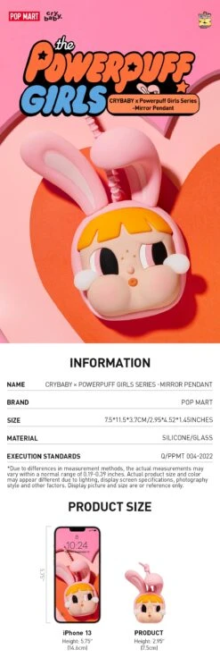 CRYBABY X Powerpuff Girls Series-Mirror Pendant -Pop Mart Sale Shop 20240304 104157 449862 1200x3574