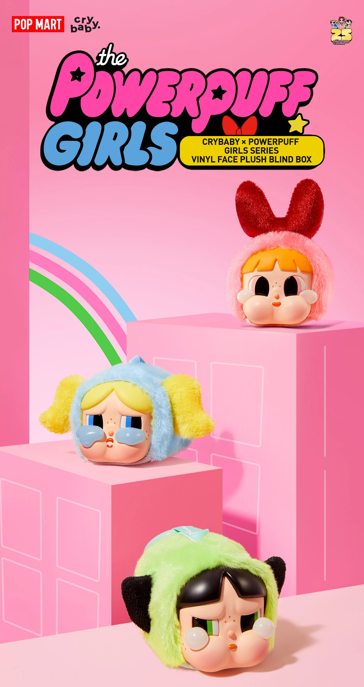 CRYBABY × Powerpuff Girls Series-Vinyl Face Plush Blind Box CRYBABY × Powerpuff Girls Series-Vinyl Face Plush Blind Box -Pop Mart Sale Shop