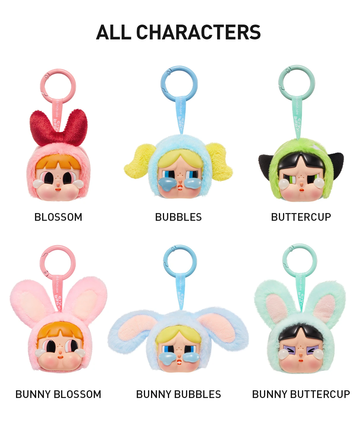 CRYBABY × Powerpuff Girls Series-Vinyl Face Plush Blind Box CRYBABY × Powerpuff Girls Series-Vinyl Face Plush Blind Box -Pop Mart Sale Shop