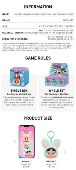CRYBABY × Powerpuff Girls Series-Vinyl Face Plush Blind Box 17 CRYBABY × Powerpuff Girls Series-Vinyl Face Plush Blind Box -Pop Mart Sale Shop 20240425 151339 870569 1200x2687