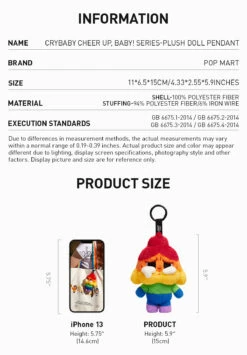 CRYBABY CHEER UP, BABY! SERIES-Plush Doll Pendant 7 CRYBABY CHEER UP, BABY! SERIES-Plush Doll Pendant -Pop Mart Sale Shop 20240511 151243 097973 crybaby cheer up baby series plush doll pendant details 02 1200x1724