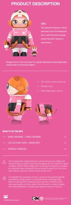 MEGA SPACE MOLLY 400%+100% THE POWERPUFF GIRLS-Blossom -Pop Mart Sale Shop 20240604 105300 625390 mega space molly 400 100 the powerpuff girls blossom mega 400 pop mart us detail 04 1200x3430