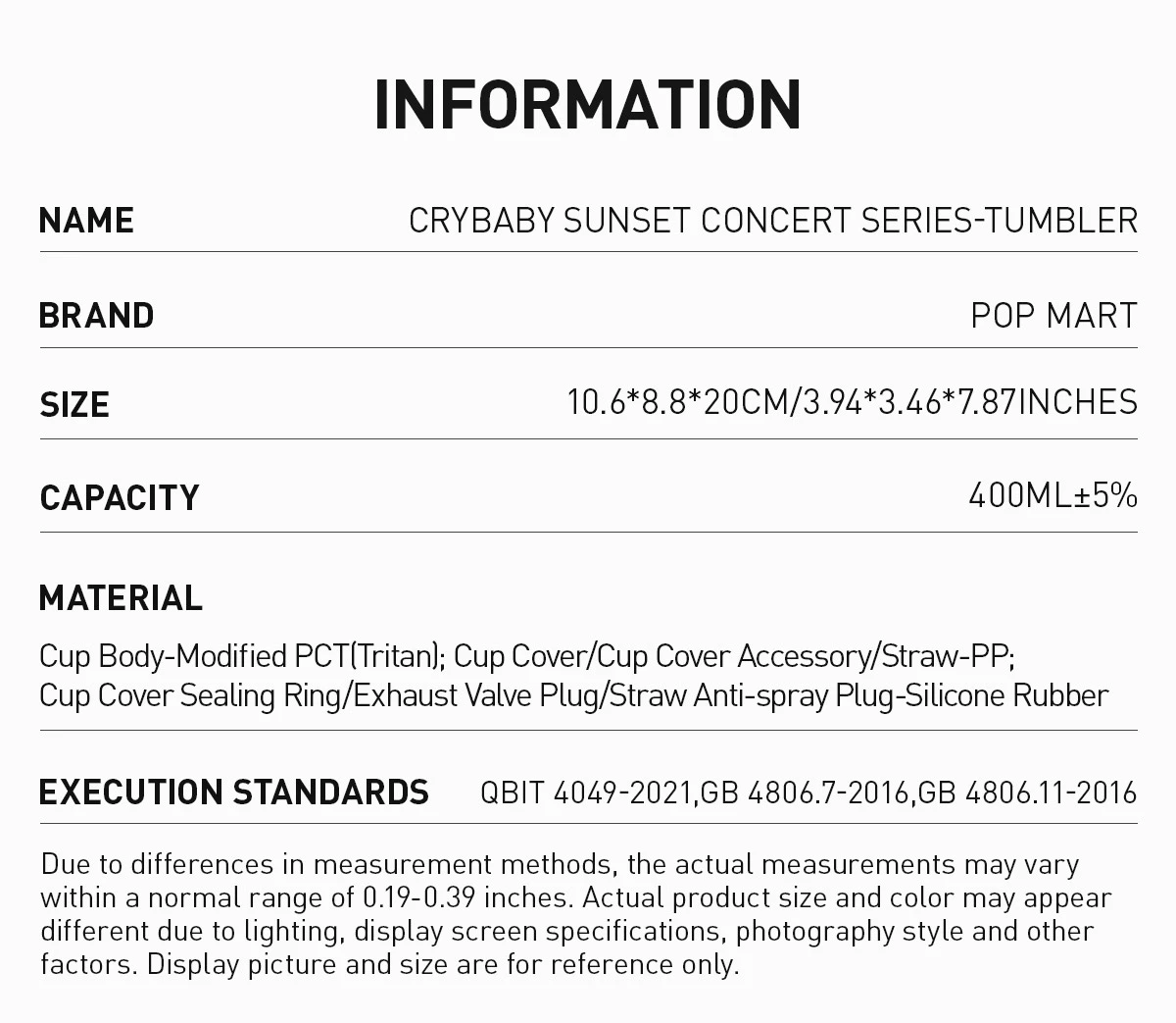 CRYBABY Sunset Concert Series-Tumbler CRYBABY Sunset Concert Series-Tumbler -Pop Mart Sale Shop 20240617 151016 352166 crybaby sunset concert series tumbler accessories pop mart us
