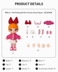 MOLLY × The Powerpuff Girls Series Action Figure -Pop Mart Sale Shop 20240627 143911 276549 molly the powerpuff girls series action figure bjd details 03 1200x1485