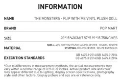 THE MONSTERS - FLIP WITH ME Vinyl Plush Doll -Pop Mart Sale Shop 20240703 182412 724759 the monsters flip with me vinyl plush doll plush toys pop mart us details 4 1200x801