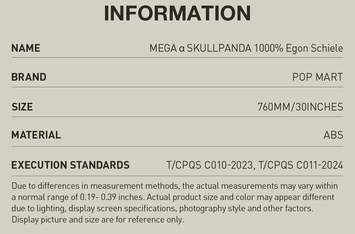 MEGA α SKULLPANDA 1000% Egon Schiele MEGA α SKULLPANDA 1000% Egon Schiele -Pop Mart Sale Shop 20240914 191958 614246 02 mega skullpanda 1000 egon schiele mega 1000 details popmart
