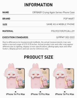 CRYBABY Crying Again Series-Phone Case -Pop Mart Sale Shop 20240924 190338 512880 crybaby crying again series phone case accessories pop mart us detail 02 1200x1516