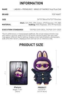 LABUBU × PRONOUNCE - WINGS OF FANTASY Vinyl Plush Doll -Pop Mart Sale Shop 20240927 114140 977828 03 labubu pronounce wings of fantasy vinyl plush doll plush toys popmart us 1200x1796