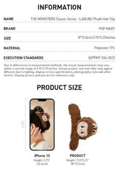 THE MONSTERS Classic Series- LABUBU Plush Hair Clip 5 THE MONSTERS Classic Series- LABUBU Plush Hair Clip -Pop Mart Sale Shop 20241030 140050 798519 02 the monsters classic series labubu plush hair clip labubu accessories popmart us 1200x1698