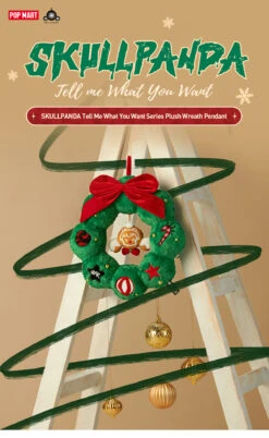 SKULLPANDA Tell Me What You Want Series Plush Wreath Pendant -Pop Mart Sale Shop 20241104 181332 643669 01 skullpanda tell me what you want series plush wreath pendant accessories details popmart us 1200x1951