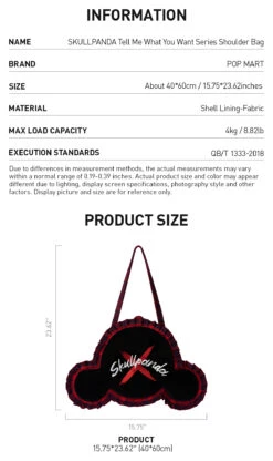 SKULLPANDA Tell Me What You Want Series Shoulder Bag 9 SKULLPANDA Tell Me What You Want Series Shoulder Bag -Pop Mart Sale Shop 20241104 181803 877706 03 skullpanda tell me what you want series shoulder bag accessories details popmart us 1200x2020