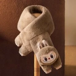 Warm Fluffy Holiday Series- LABUBU Plush Scarf -Pop Mart Sale Shop 20241111 100702 635399 warm fluffy holiday series labubu plush scarf accessories pop mart us scene 2 1200x1200