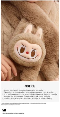 Warm Fluffy Holiday Series- LABUBU Plush Scarf -Pop Mart Sale Shop 20241111 100712 736358 warm fluffy holiday series labubu plush scarf accessories pop mart us detail 04 1200x2319