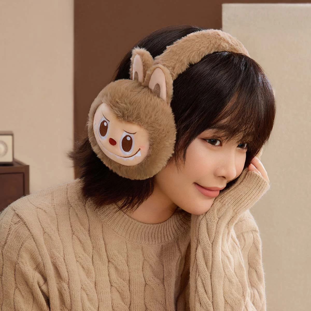 Warm Fluffy Holiday Series- LABUBU Plush Earmuffs Warm Fluffy Holiday Series- LABUBU Plush Earmuffs -Pop Mart Sale Shop 20241113 094605 024818 warm fluffy holiday series labubu plush earmuffs accessories pop mart us scene