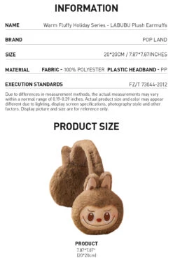 Warm Fluffy Holiday Series- LABUBU Plush Earmuffs 6 Warm Fluffy Holiday Series- LABUBU Plush Earmuffs -Pop Mart Sale Shop 20241113 094633 785734 warm fluffy holiday series labubu plush earmuffs accessories pop mart us detail 02 1200x1826