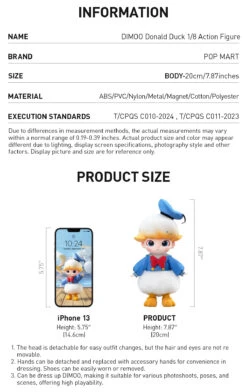 DIMOO Donald Duck 1/8 Action Figure 8 DIMOO Donald Duck 1/8 Action Figure -Pop Mart Sale Shop 20241227 153525 576076 3 dimoo donald duck 18 action figure bjd details popmart us 1200x1903