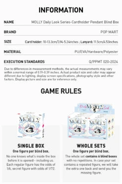 MOLLY Daily Look Series-Cardholder Pendant Blind Box 15 MOLLY Daily Look Series-Cardholder Pendant Blind Box -Pop Mart Sale Shop 20250102 175110 494853 3 molly daily look series cardholder pendant blind box accessories details popmart us 1200x1800