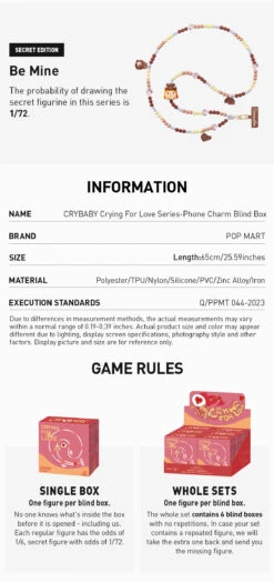 CRYBABY Crying For Love Series-Phone Charm Blind Box -Pop Mart Sale Shop 20250116 092636 128172 3 crybaby crying for love series phone charm blind box accessories details popmart us 1200x2549