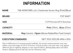 THE MONSTERS Let's Checkmate Series-Mug -Pop Mart Sale Shop 20250123 113240 271885 3 the monsters let s checkmate series mug pink blue accessories details popmart us 1200x882