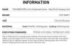 THE MONSTERS Let's Checkmate Series-Vinyl Plush Hanging Card -Pop Mart Sale Shop 20250205 110827 070779 3 the monsters let s checkmate series vinyl plush hanging card plush details popmart us 1200x777
