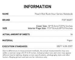 Peach Riot Rush Hour Series-Notebook -Pop Mart Sale Shop 20250213 161324 612374 2 peach riot rush hour series notebook accessories details popmart us 1200x964