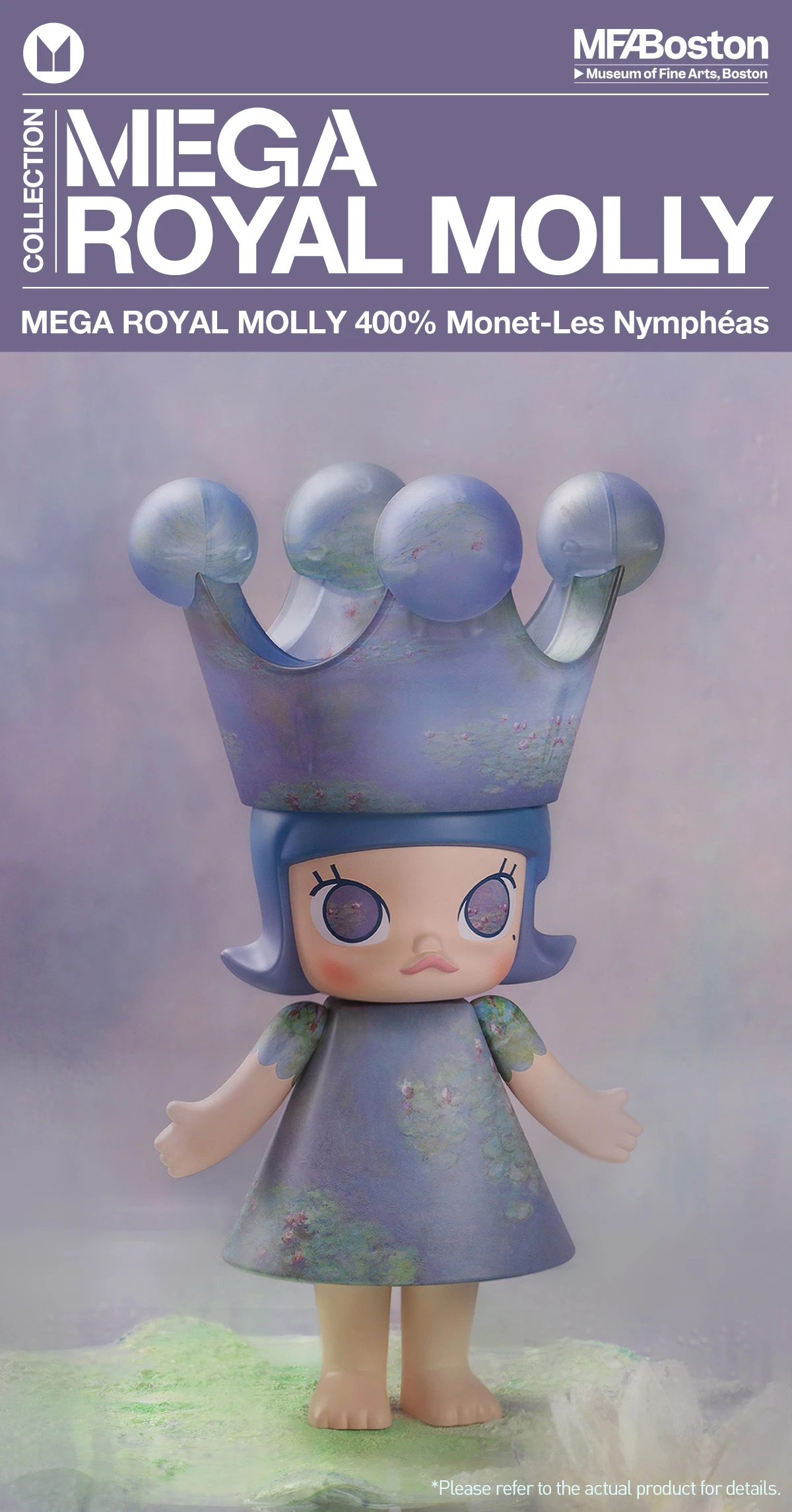 MEGA ROYAL MOLLY 400% Monet-Les Nymphéas MEGA ROYAL MOLLY 400% Monet-Les Nymphéas -Pop Mart Sale Shop 20250221 205207 325662 1 mega royal molly 400 monet les nymphe as mega details popmart