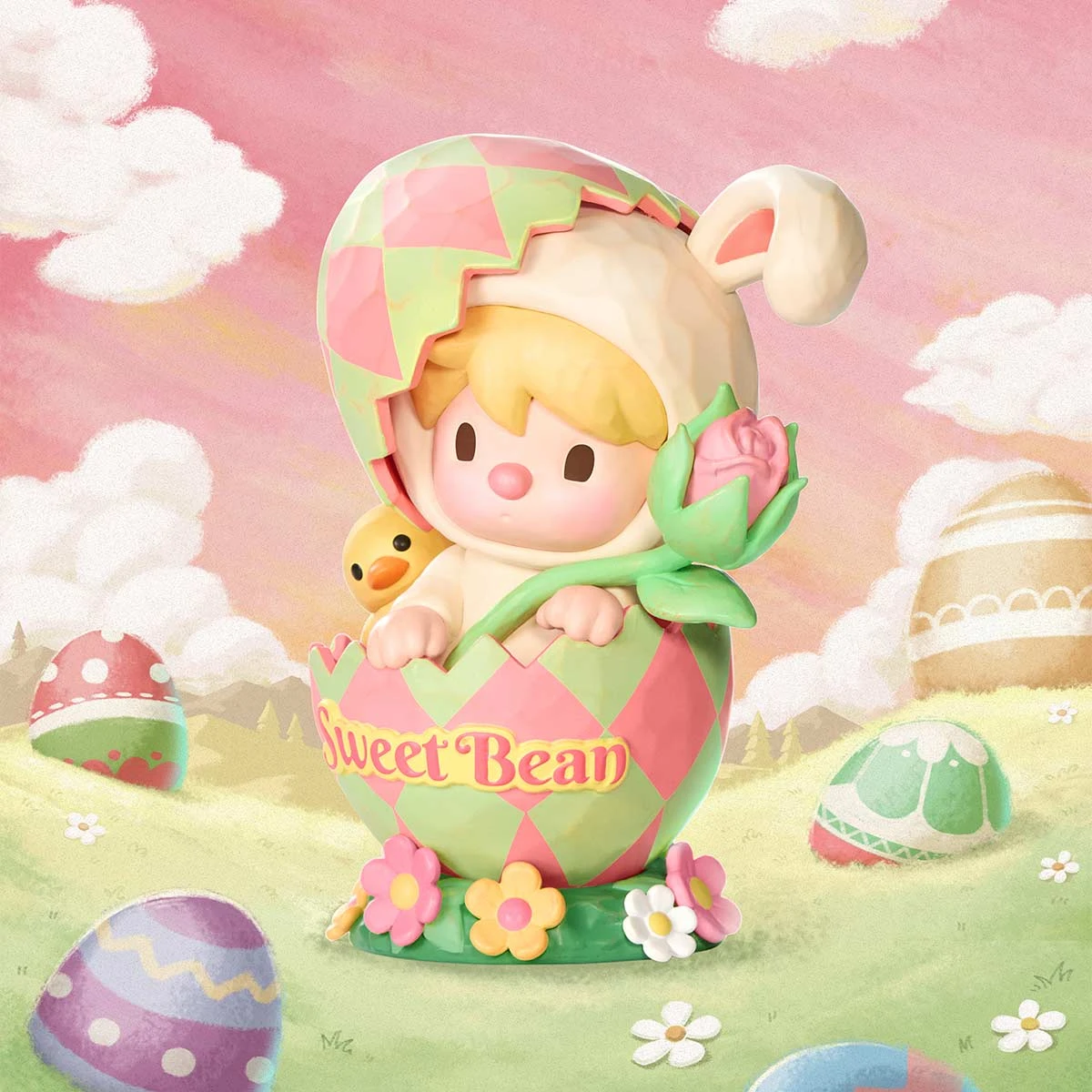 Sweet Bean Easter Bunny Figure Sweet Bean Easter Bunny Figure -Pop Mart Sale Shop 20250303 172513 532570 scene 2 sweet bean easter bunny figure figurine details popmart