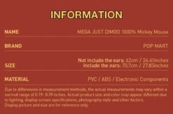 MEGA JUST DIMOO 1000% Mickey Mouse 11 MEGA JUST DIMOO 1000% Mickey Mouse -Pop Mart Sale Shop 20250307 142122 618726 2 mega just dimoo 1000 mickey mouse mega details popmart us 1200x790