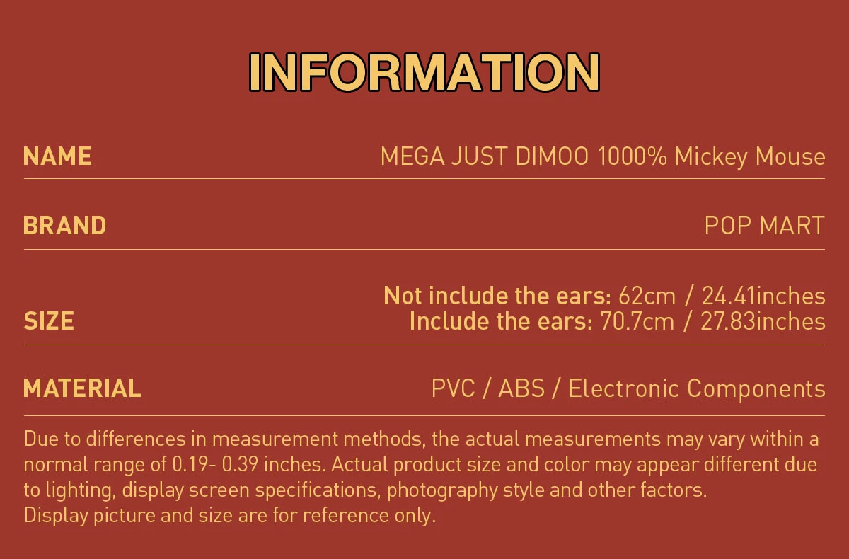 MEGA JUST DIMOO 1000% Mickey Mouse MEGA JUST DIMOO 1000% Mickey Mouse -Pop Mart Sale Shop 20250307 142122 618726 2 mega just dimoo 1000 mickey mouse mega details popmart
