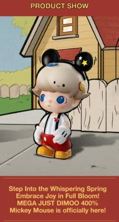 MEGA JUST DIMOO 400% Mickey Mouse -Pop Mart Sale Shop 20250317 142654 571120 5 mega just dimoo 400 mickey mouse mega details popmart us 1200x2224