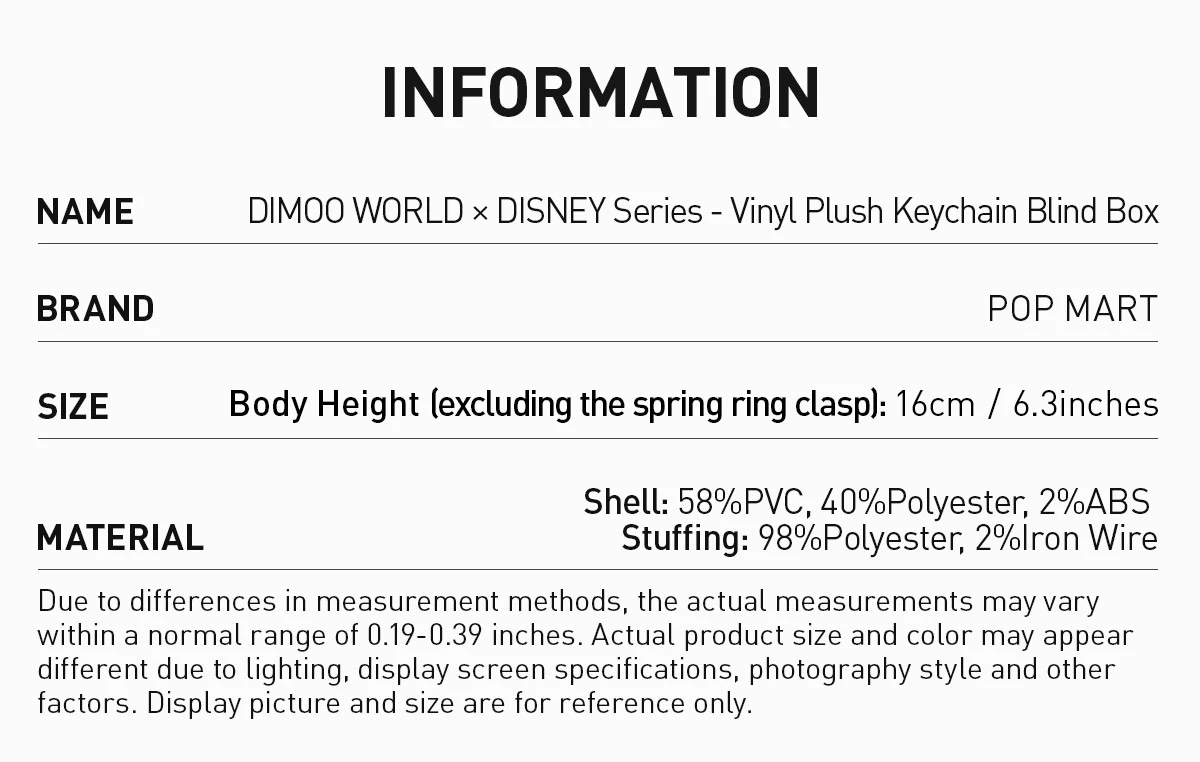 DIMOO WORLD × DISNEY Series-Vinyl Plush Keychain Blind Box DIMOO WORLD × DISNEY Series-Vinyl Plush Keychain Blind Box -Pop Mart Sale Shop 20250317 152856 410227 4 dimoo world disney series vinyl plush keychain blind box plush details popmart