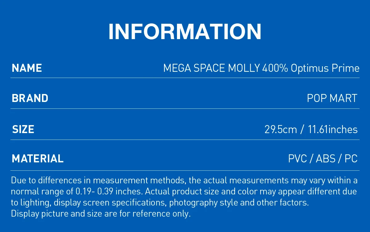 MEGA SPACE MOLLY 400% Optimus Prime MEGA SPACE MOLLY 400% Optimus Prime -Pop Mart Sale Shop 20250328 092517 232964 2 mega space molly 400 optimus prime mega details popmart