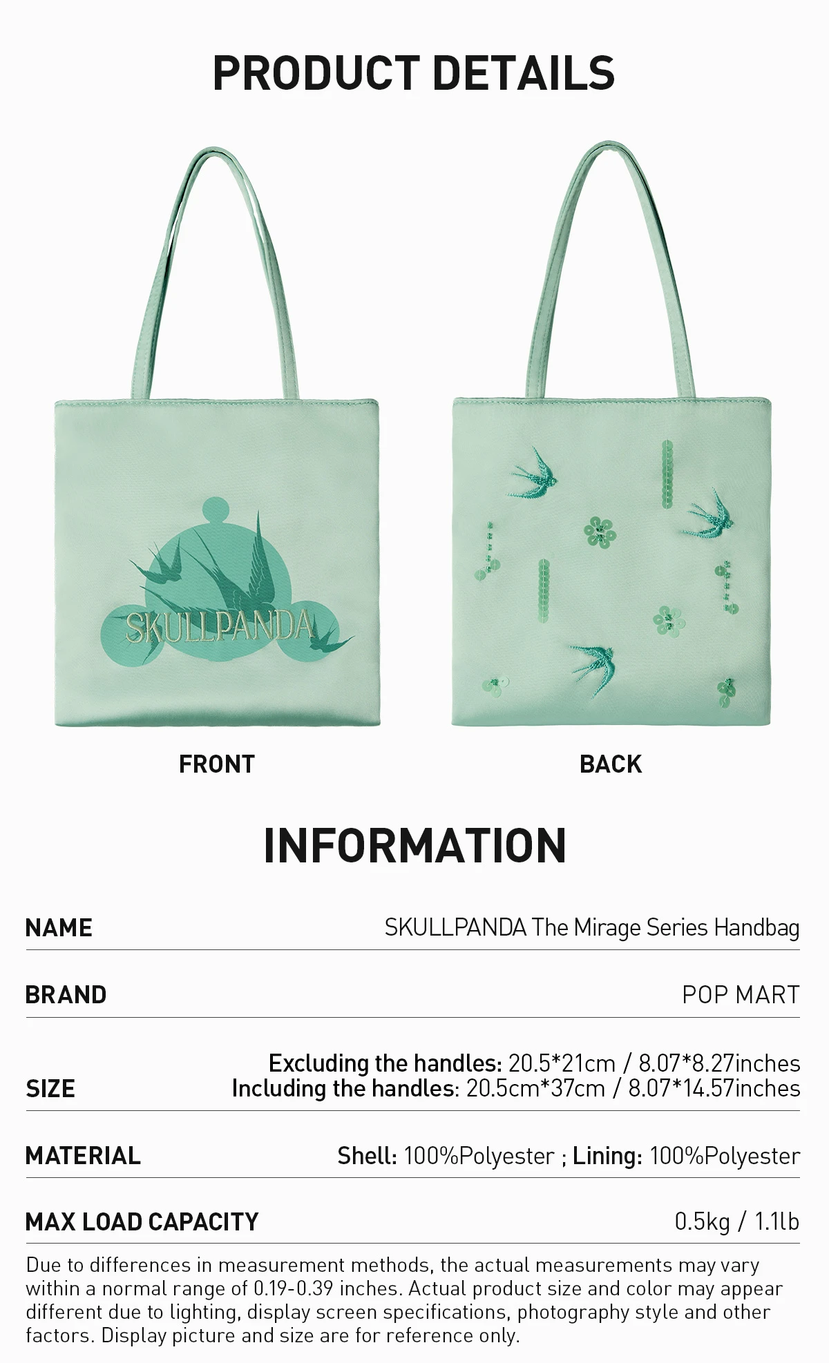 SKULLPANDA The Mirage Series Handbag SKULLPANDA The Mirage Series Handbag -Pop Mart Sale Shop 20250328 171139 113082 2 skullpanda the mirage series handbag accessories details popmart