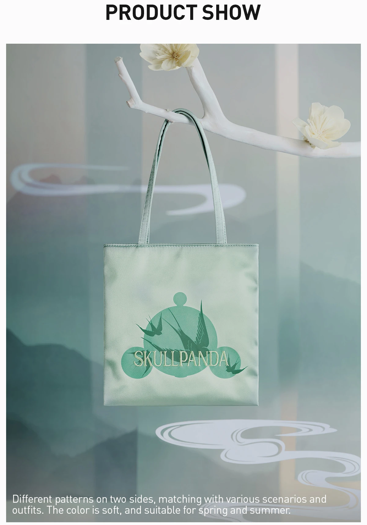 SKULLPANDA The Mirage Series Handbag SKULLPANDA The Mirage Series Handbag -Pop Mart Sale Shop 20250328 171139 751624 4 skullpanda the mirage series handbag accessories details popmart