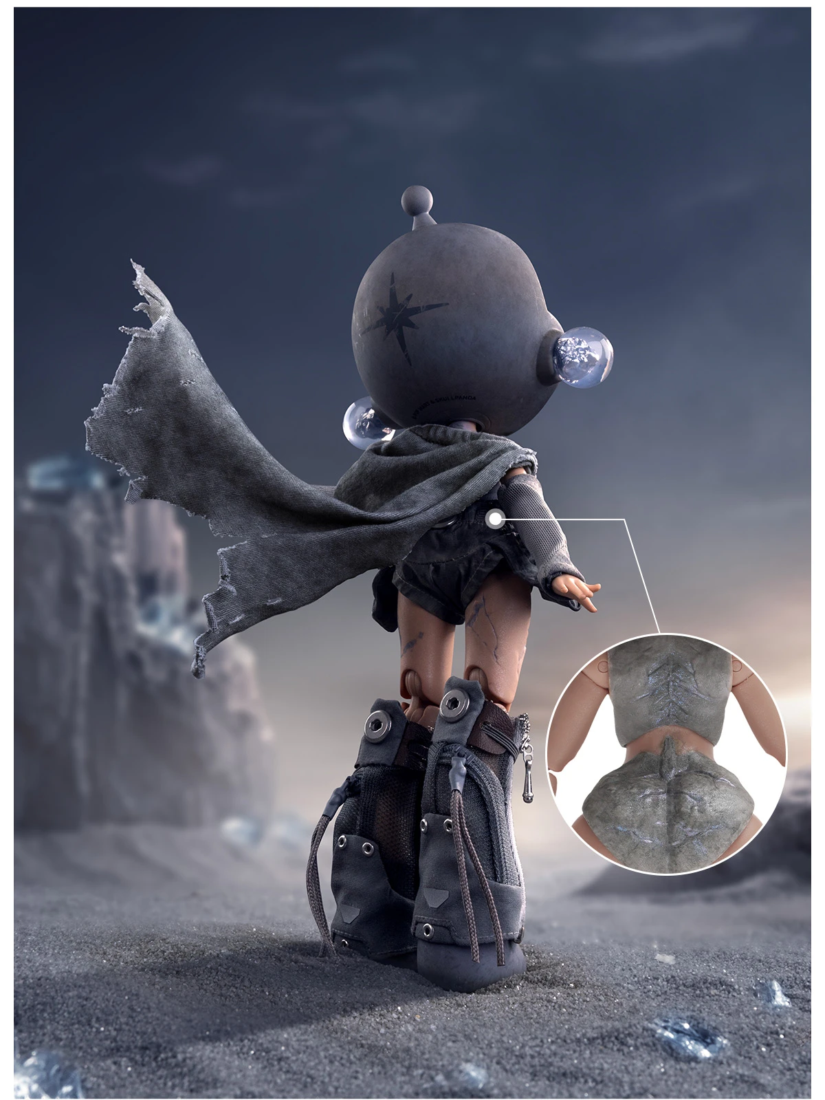 SKULLPANDA × HAMCUS 1/6 Action Figure SKULLPANDA × HAMCUS 1/6 Action Figure -Pop Mart Sale Shop 20250407 164840 580251 09 skullpanda hamcus 1 6 action figure bjd details popmart