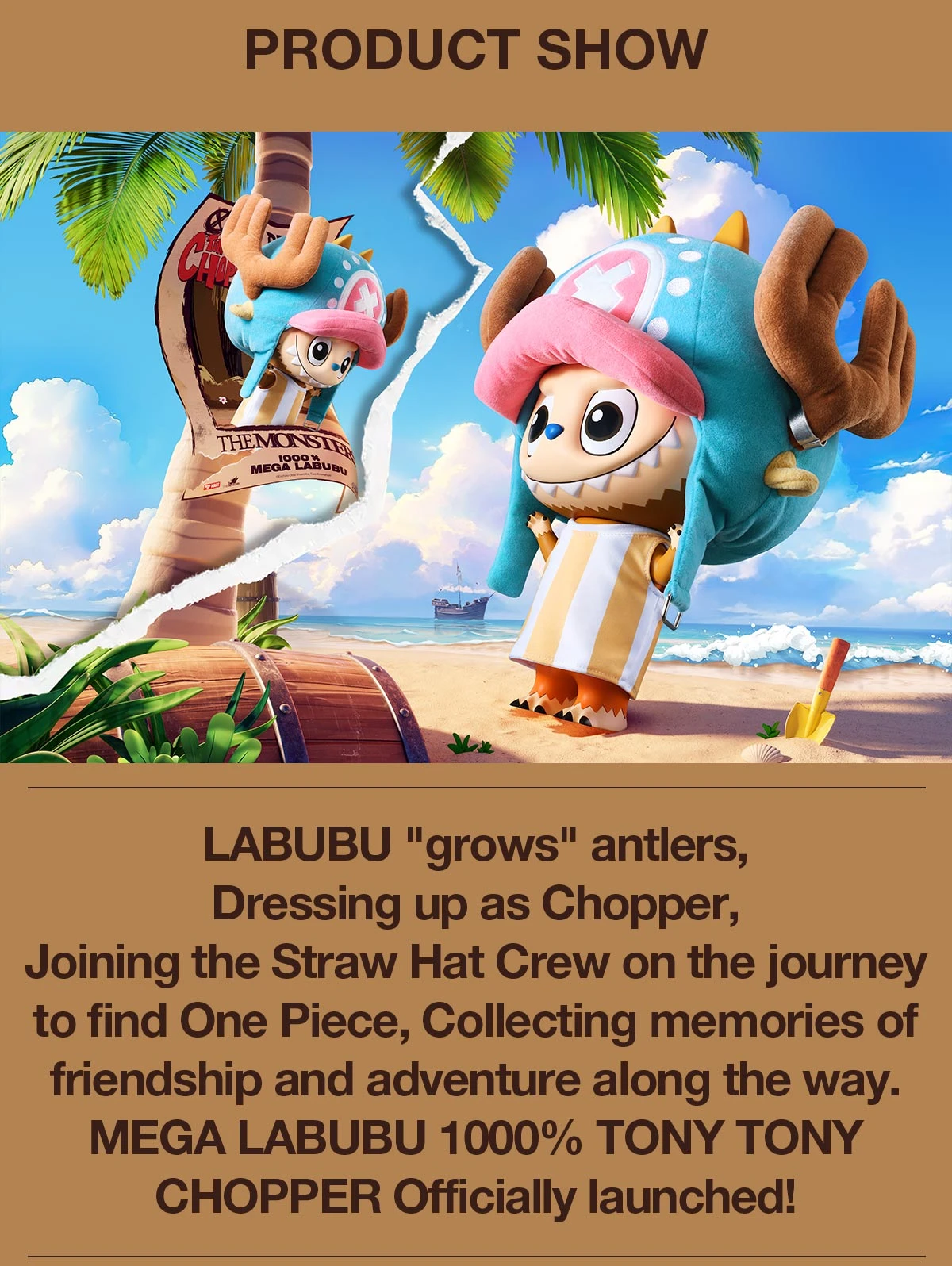 MEGA LABUBU 1000% TONY TONY CHOPPER MEGA LABUBU 1000% TONY TONY CHOPPER -Pop Mart Sale Shop 20250410 140213 303073 03 mega labubu 1000 tony tony chopper mega details popmart us 1200x1596 1