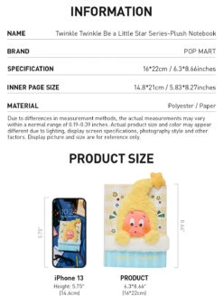 Twinkle Twinkle Be A Little Star Series-Plush Handbooks -Pop Mart Sale Shop 20250411 170743 937540 3 twinkle twinkle be a little star series plush notebook accessories details popmart us 1200x1642
