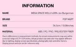 MEGA SPACE MOLLY 400% Jon Burgerman -Pop Mart Sale Shop 20250417 182314 368286 02 mega space molly 400 jon burgerman mega details popmart us 1200x749