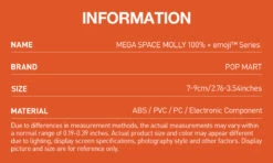 MEGA SPACE MOLLY 100% × Emoji™ Series -Pop Mart Sale Shop 20250418 173938 492754 1 04 mega space molly 100 emoji series mega details popmart us 1200x721