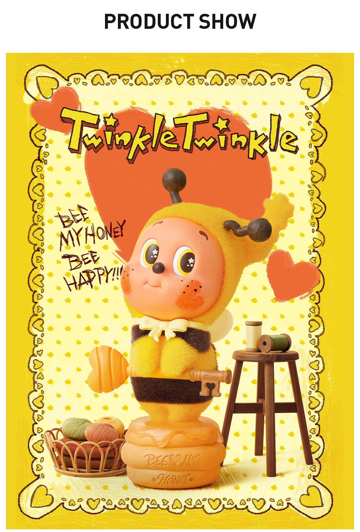 TwinkleTwinkle Bee Your Honey TwinkleTwinkle Bee Your Honey -Pop Mart Sale Shop 20250507 094534 701314 4 twinkle twinkle bee your honey figure figurine details popmart
