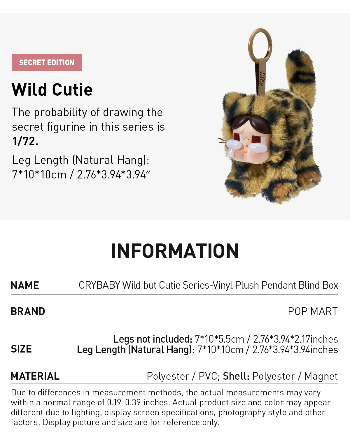 CRYBABY Wild but Cutie Series - Vinyl Plush Pendant Blind Box CRYBABY Wild But Cutie Series - Vinyl Plush Pendant Blind Box -Pop Mart Sale Shop 20250509 181144 128770 3 crybaby wild but cutie series vinyl plush pendant blind box plush toys details popmart