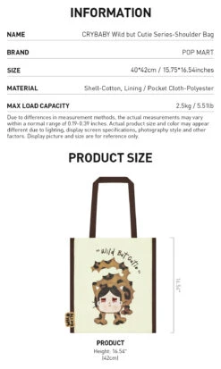 CRYBABY Wild But Cutie Series-Shoulder Bag -Pop Mart Sale Shop 20250509 182008 933215 3 crybaby wild but cutie series shoulder bag accessories details popmart us 1200x2006