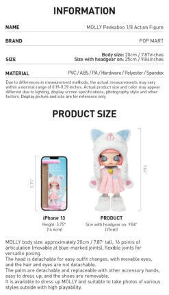 MOLLY Peekaboo 1/8 Action Figure -Pop Mart Sale Shop 20250516 150907 729656 5 molly peekaboo 1 8 action figure bjd details popmart us 1200x2090