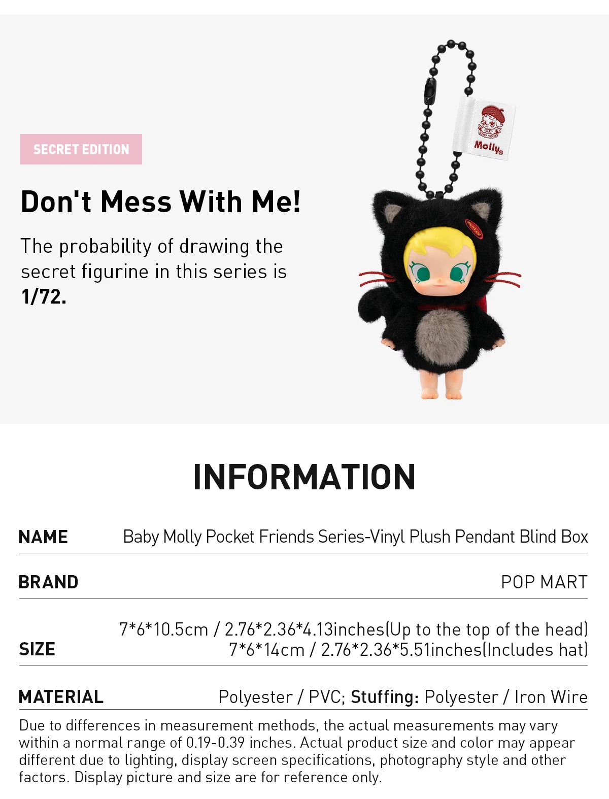 Baby Molly Pocket Friends Series-Vinyl Plush Pendant Blind Box Baby Molly Pocket Friends Series-Vinyl Plush Pendant Blind Box -Pop Mart Sale Shop 20250516 153014 122172 3 baby molly pocket friends series vinyl plush pendant blind box plush toys details popmart